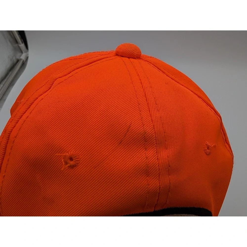 Mossy Oak Field Staff Blaze Orange Hunting Hat Adjustable Camo Brim Baseball Cap